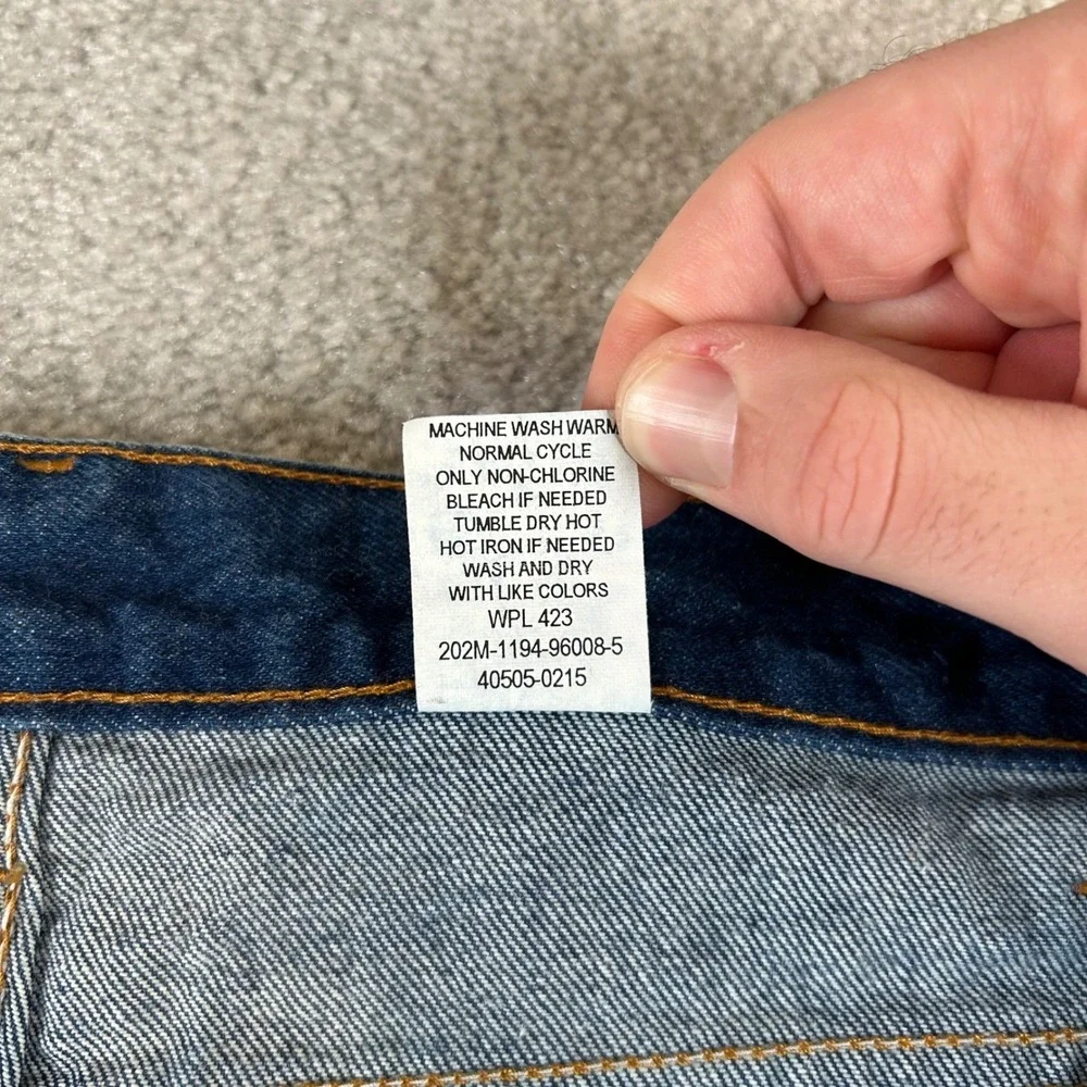 Vintage 90s Levi's 505 Jeans Mens 33x29 Dark Wash Orange Tab Fits 31x26 Straight